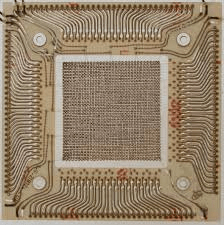 REsembling a weaved cloth, magnetic core memory.
